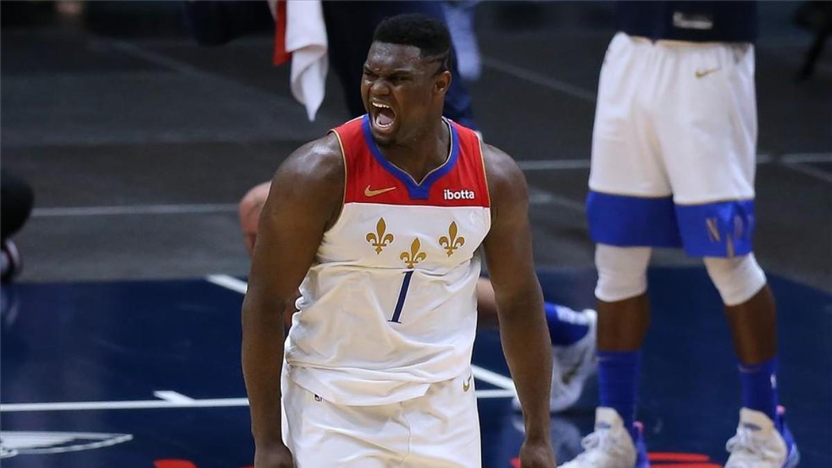 Zion Williamson, durante un partido de los New Orleans Pelicans.