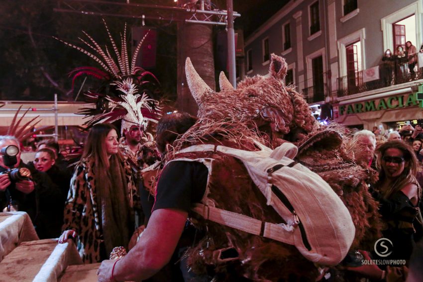 Suelta de la Mussona en el Carnaval de Águilas