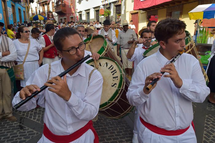 Carretas y grupos en la romería del Pino