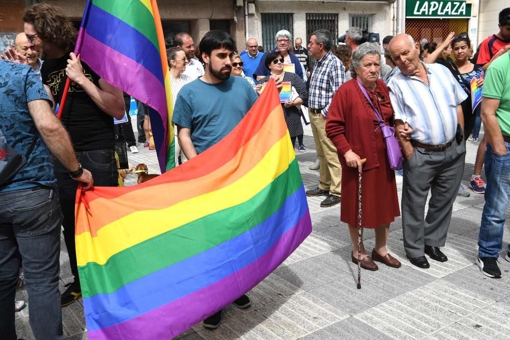 Manifestación contra la homofobia en Sada