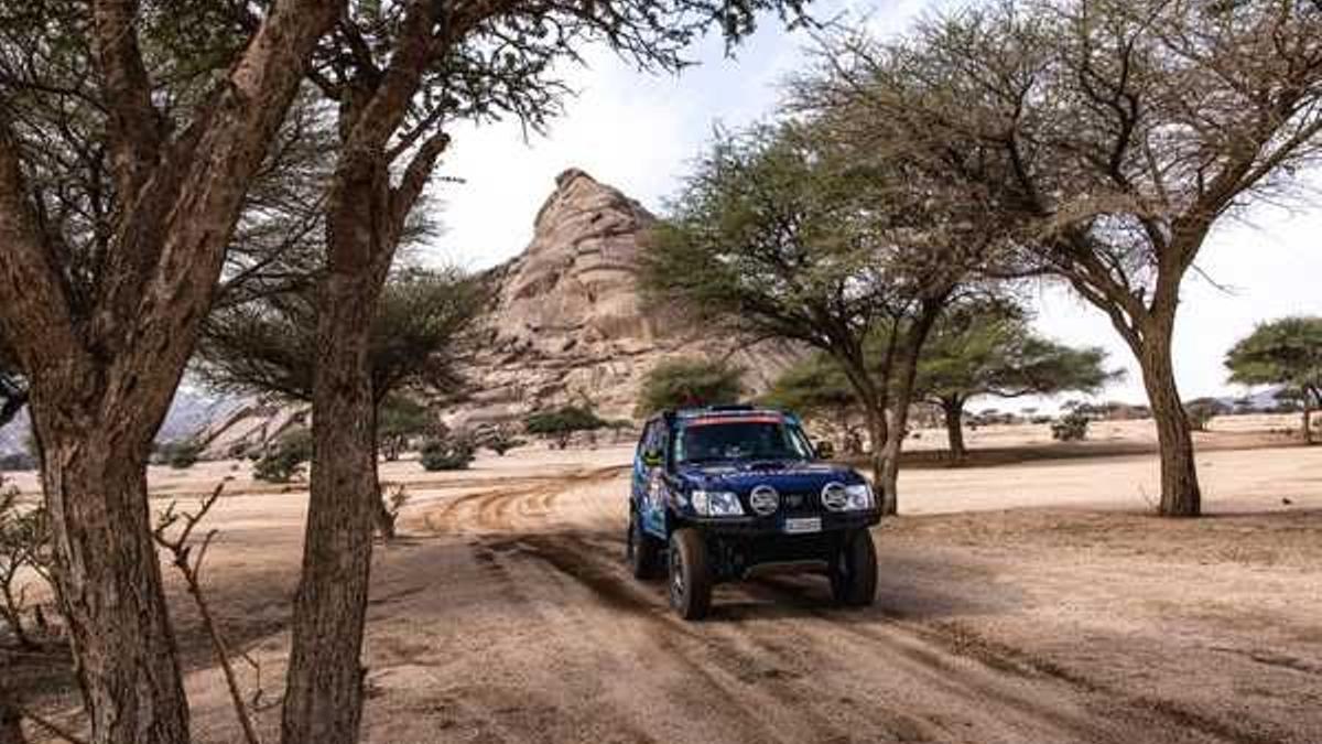 El coche de Dani Albero y Sonia Ledesma, en el Dakar.