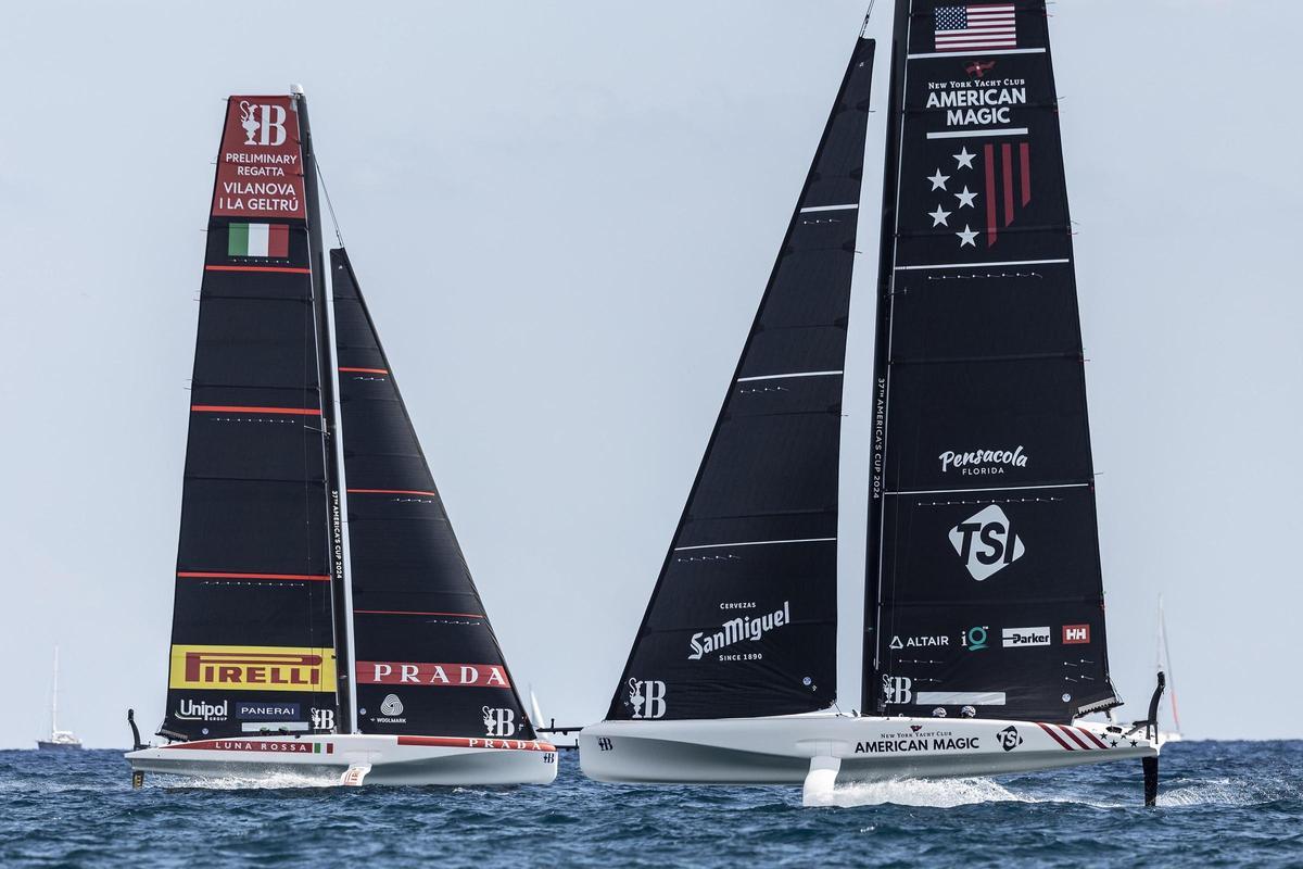 La Copa América de vela iza las velas en Vilanova i la Geltrú