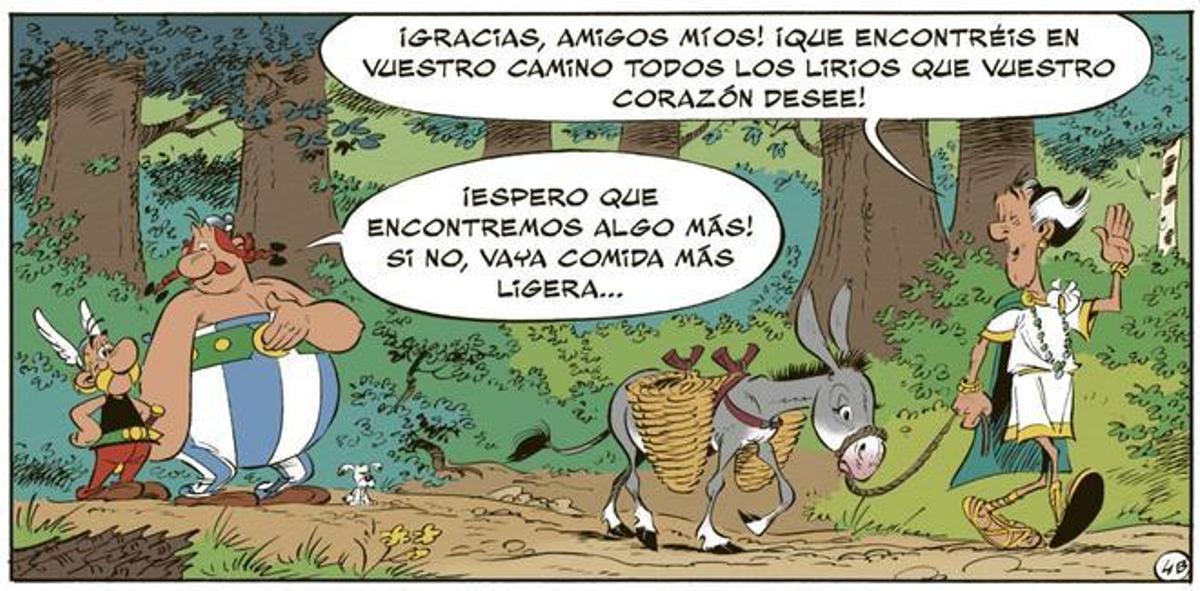 Viñeta de 'El lirio blanco', nuevo álbum de Astérix