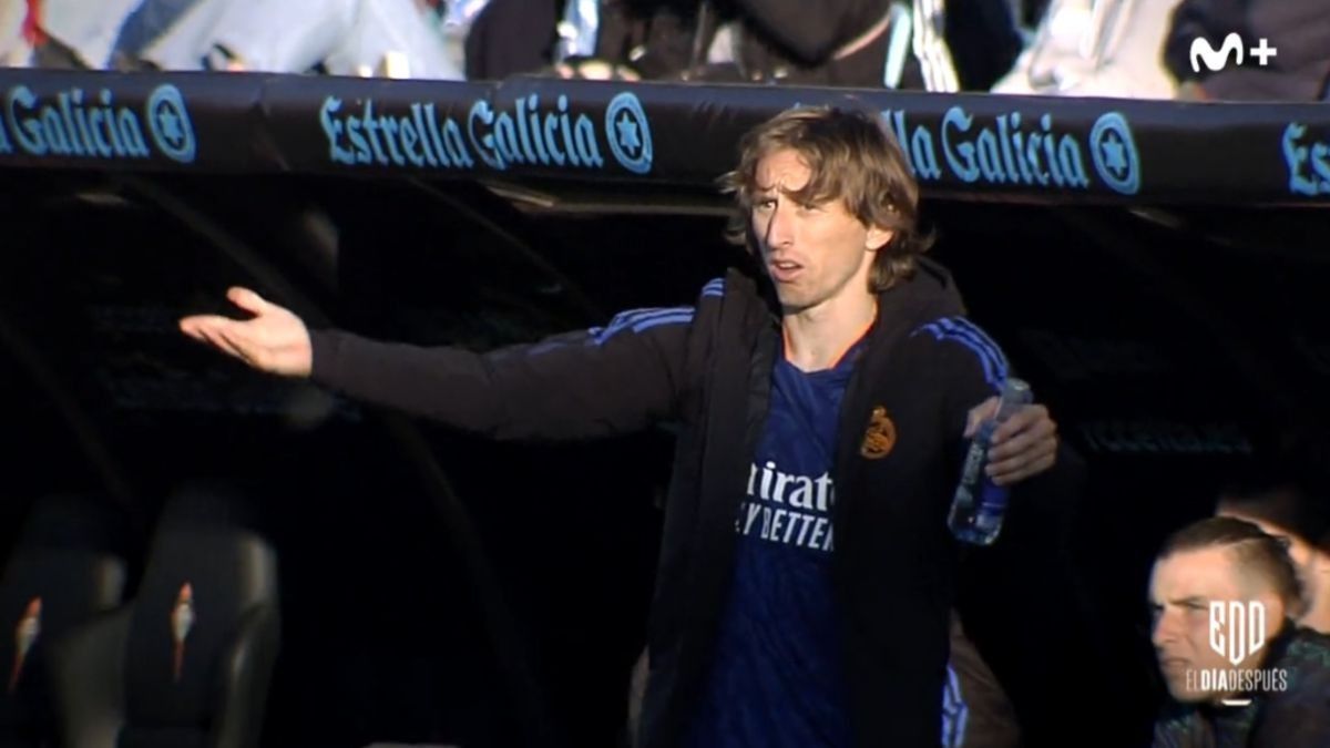 Modric, en el banquillo de Balaídos