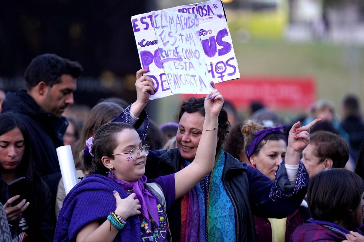 Imágenes de la manifestación feminista en Madrid