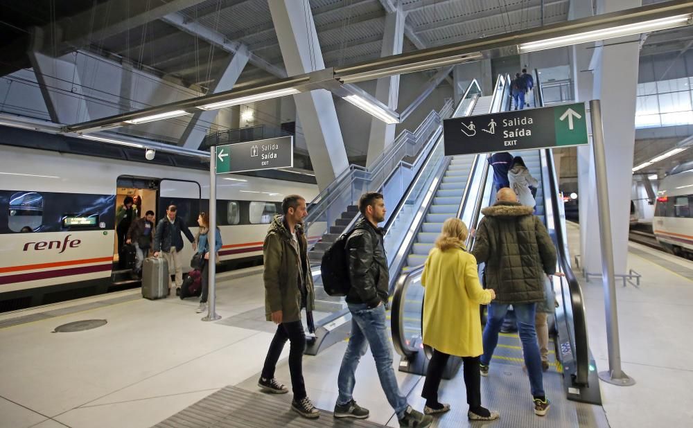 Vigo, partida o destino de un cuarto de los viajeros del Eje Atlántico