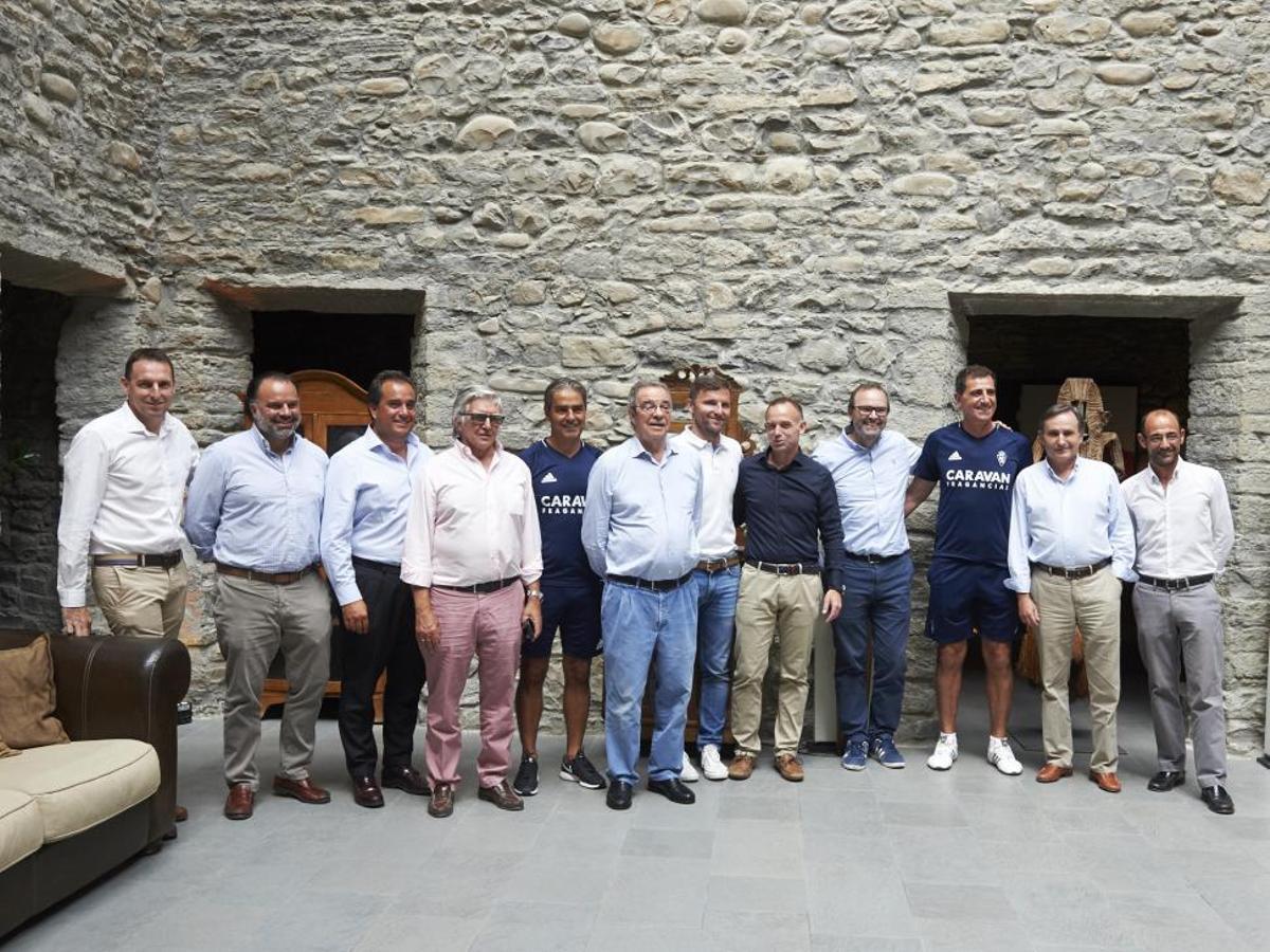 Patronos y consejeros de la Fundación en 2018, en Boltaña.