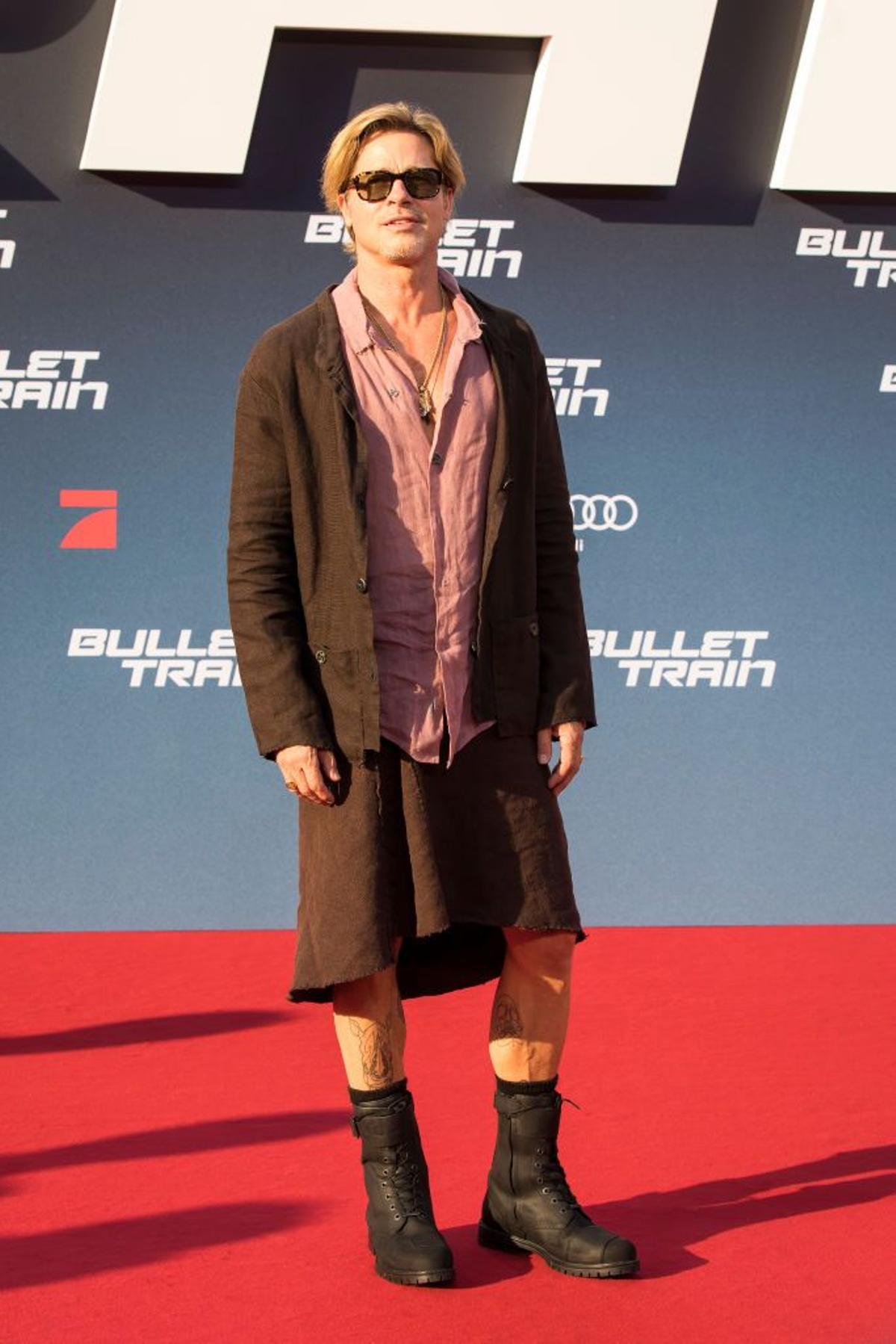 Brad Pitt en la alfombra roja de la 'premiere' de su nueva película 'Bullet Train' en Berlín