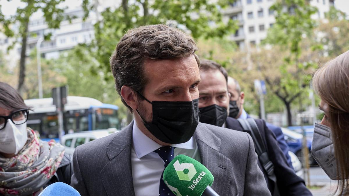 El presidente del PP, Pablo Casado