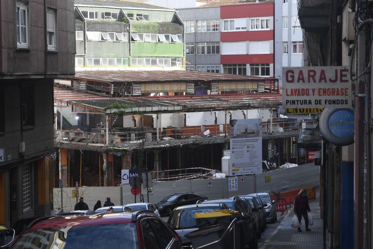 Obras en el Mercado de Santa Lucía de A Coruña