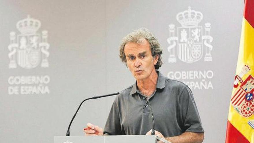 Fernando Simón, durante la rueda de prensa de ayer.