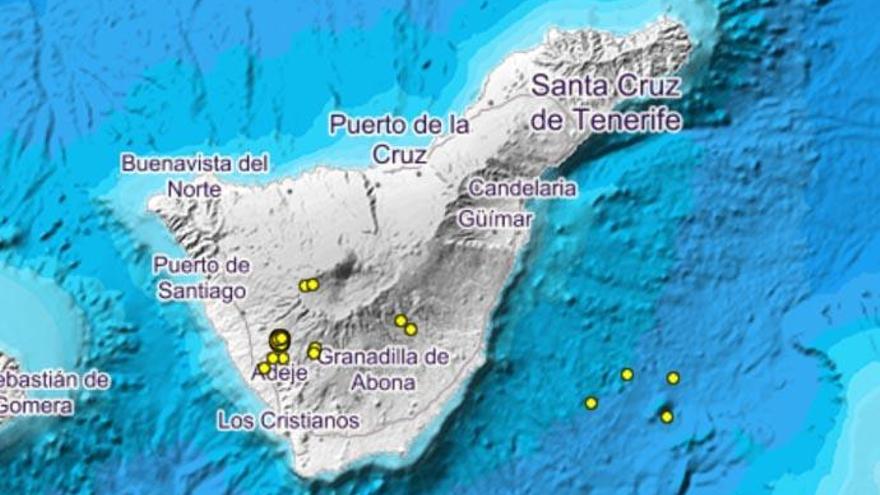 Involcan registra un enjambre de 60 seísmos de pequeña magnitud en Tenerife