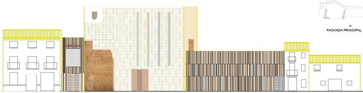 Alzado de la fachada principal del futuro edificio.
