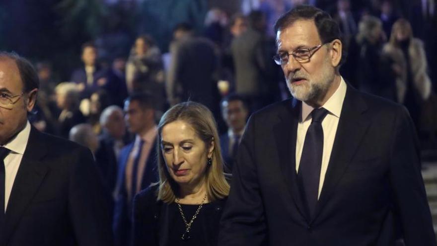 Rajoy, durante el funeral de José Manuel Maza