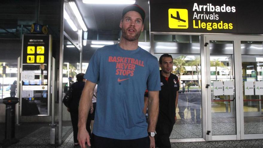 Jon Steffanson, a la llegada a Valencia.