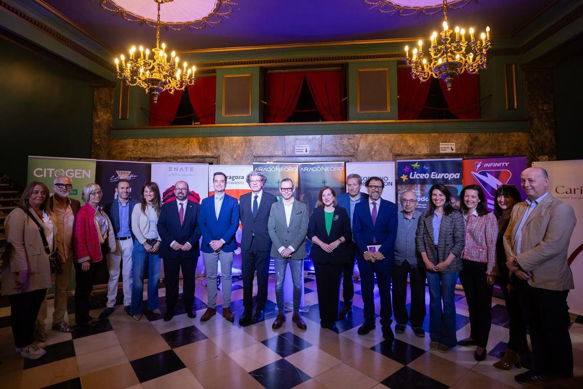 El Festival Aragón Negro se ha presentado este lunes en el Teatro Principal de Zaragoza.