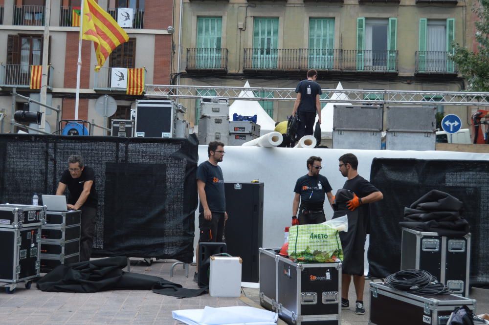 Berga viu immersa en els preparatius de la Diada