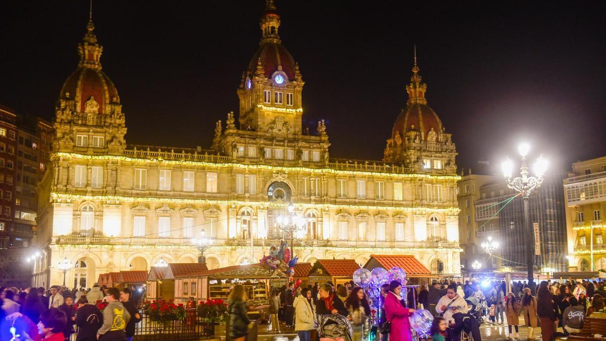 Encendido de las luces de A Coruña