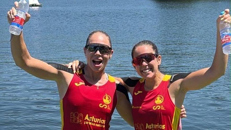 La asturiana Miriam Vega, oro en el campeonato de Europa de maratón en K-2