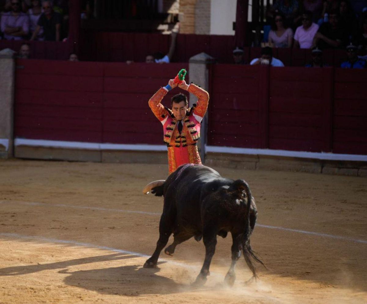 El Fandi ante uno de los toros de Gregorio Garzón. | Emilio Fraile