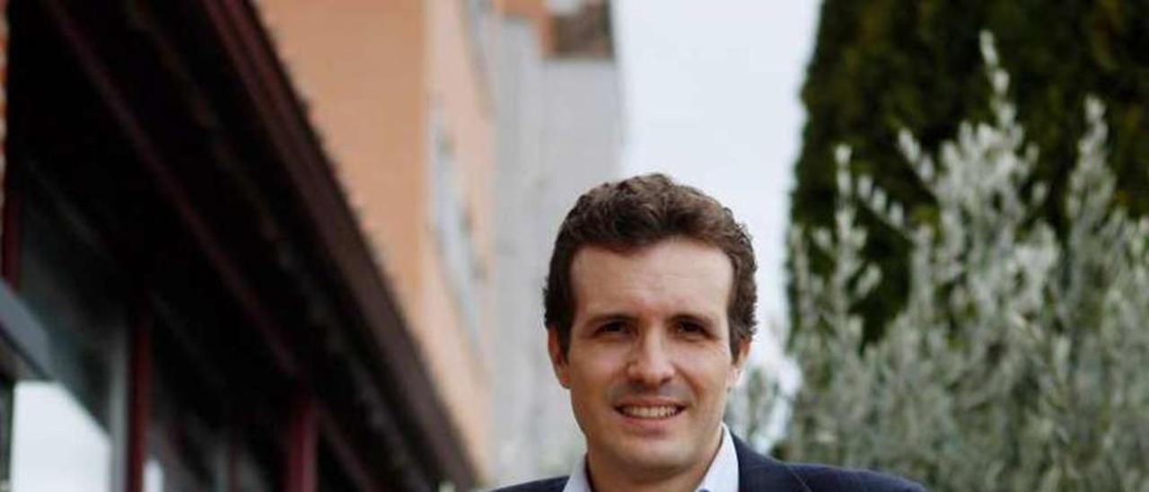 Pablo Casado, durante la entrevista. // Emilio Fraile