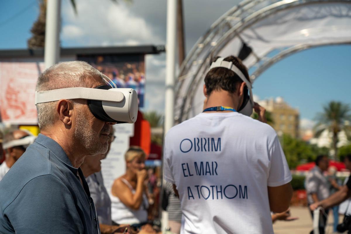 El Port Vell acoge la exposición con realidad virtual sobre el mar y la Copa América