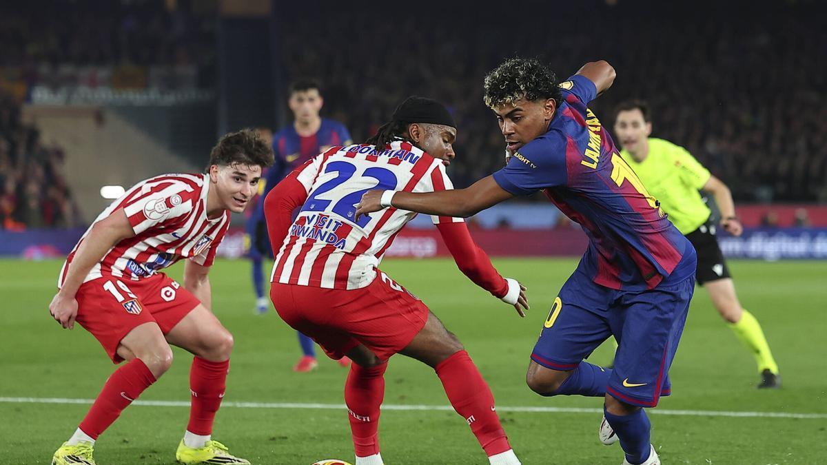 La alineación del FC Barcelona frente al Atlético de Madrid en el partido de ida de cuartos de final de la Champions League