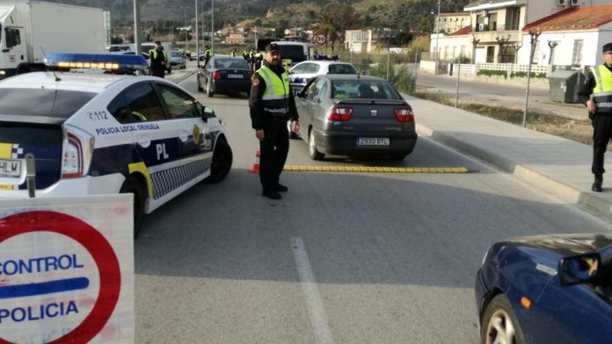 Un control de la Policía Local, en una imagen de archivo facilitada por el Ayuntamiento