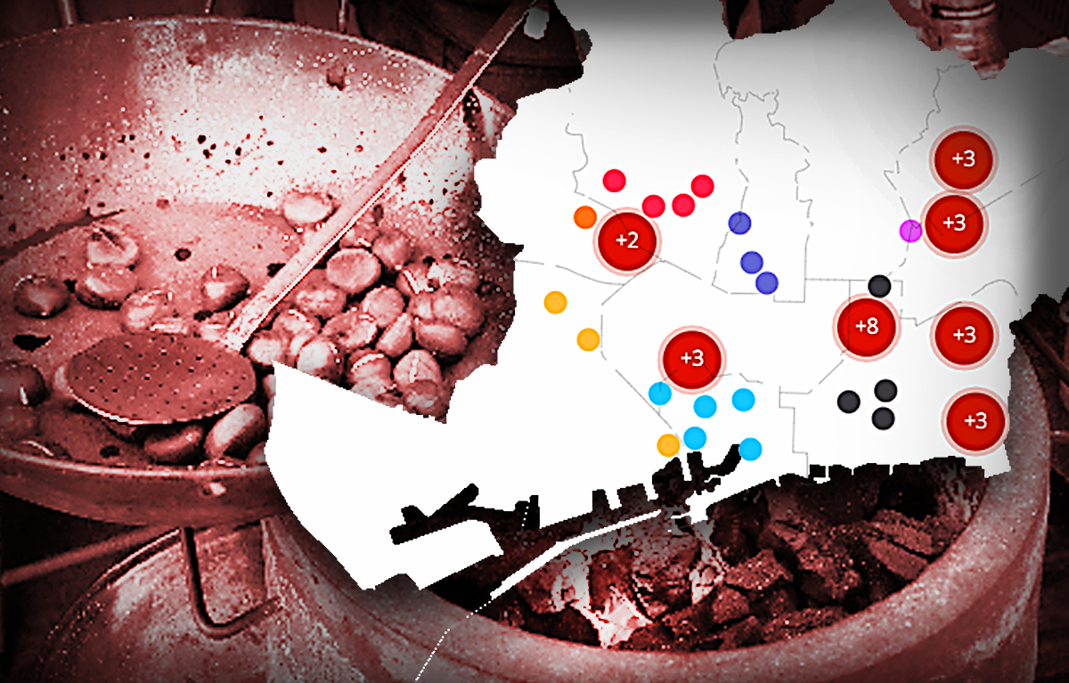 Mapa de les parades de castanyes a Barcelona per celebrar la Castanyada