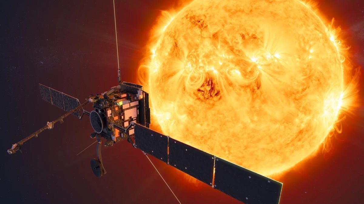 Solo 48 millones de kilómetros habrá entre Solar Orbiter y el Sol el 26 de marzo 2022.