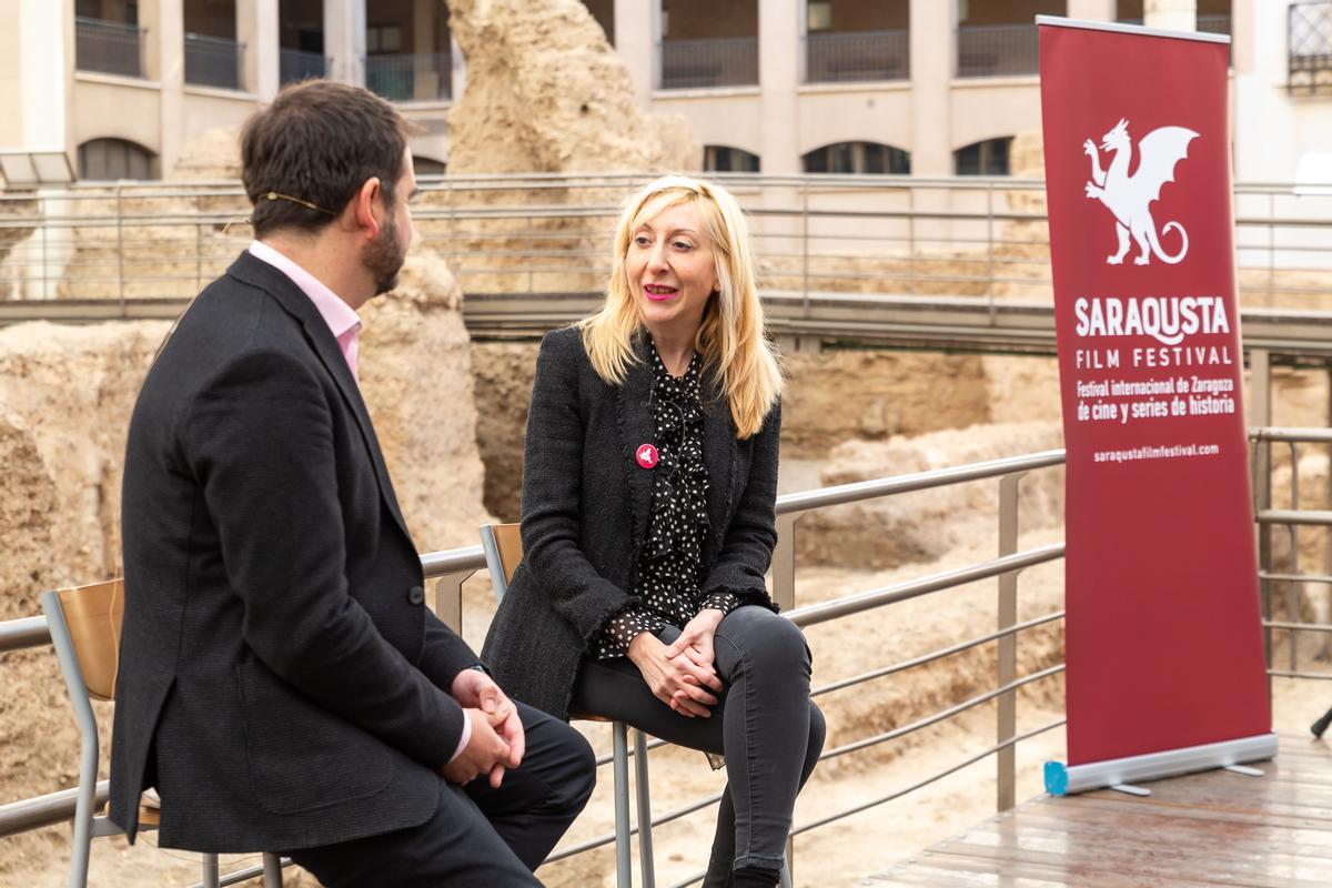 La directora aragonesa Vicky Calavia en la jornada de este martes del Saraqusta Film Festival.
