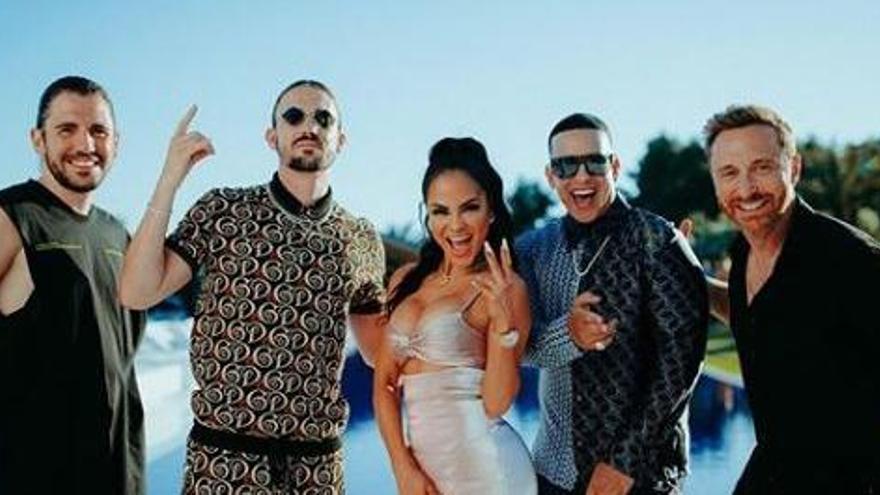 Daddy Yankee, Natti Natasha, David Guetta, Dimitri Vegas y Like Mike graban un videoclip en Ibiza