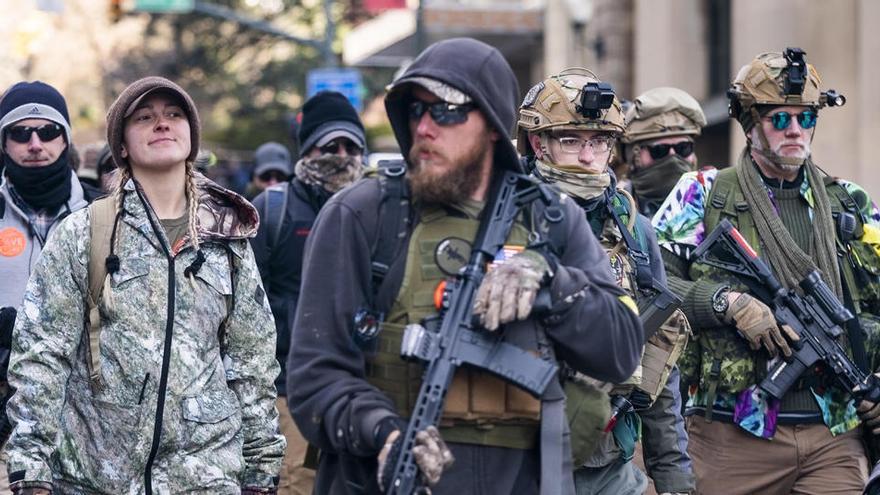 Una imagen de archivo en la que se observa una manifestación de partidarios de los derechos de las armas en Virginia.