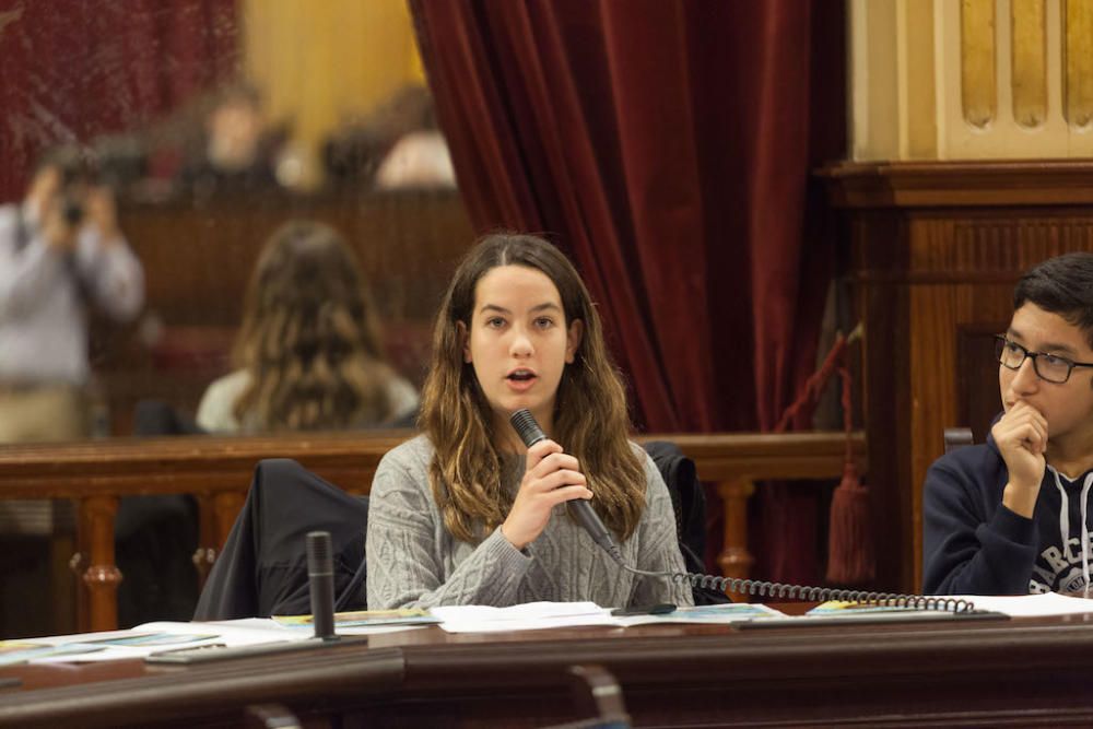 Los más jóvenes 'toman' el Parlament para luchar contra el cambio climático