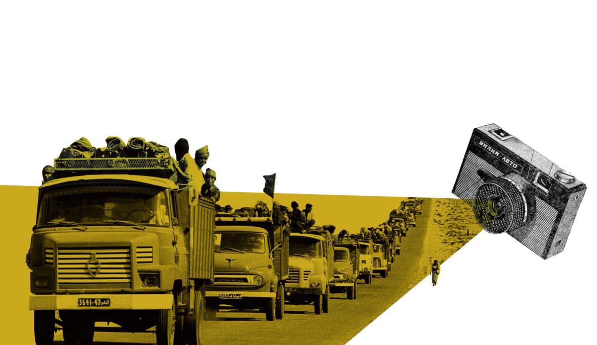 Ilustración sobre la Marcha Verde.