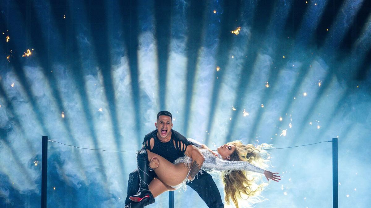 Melody en la final de Eurovisión 2025, en Basilea (Suiza).