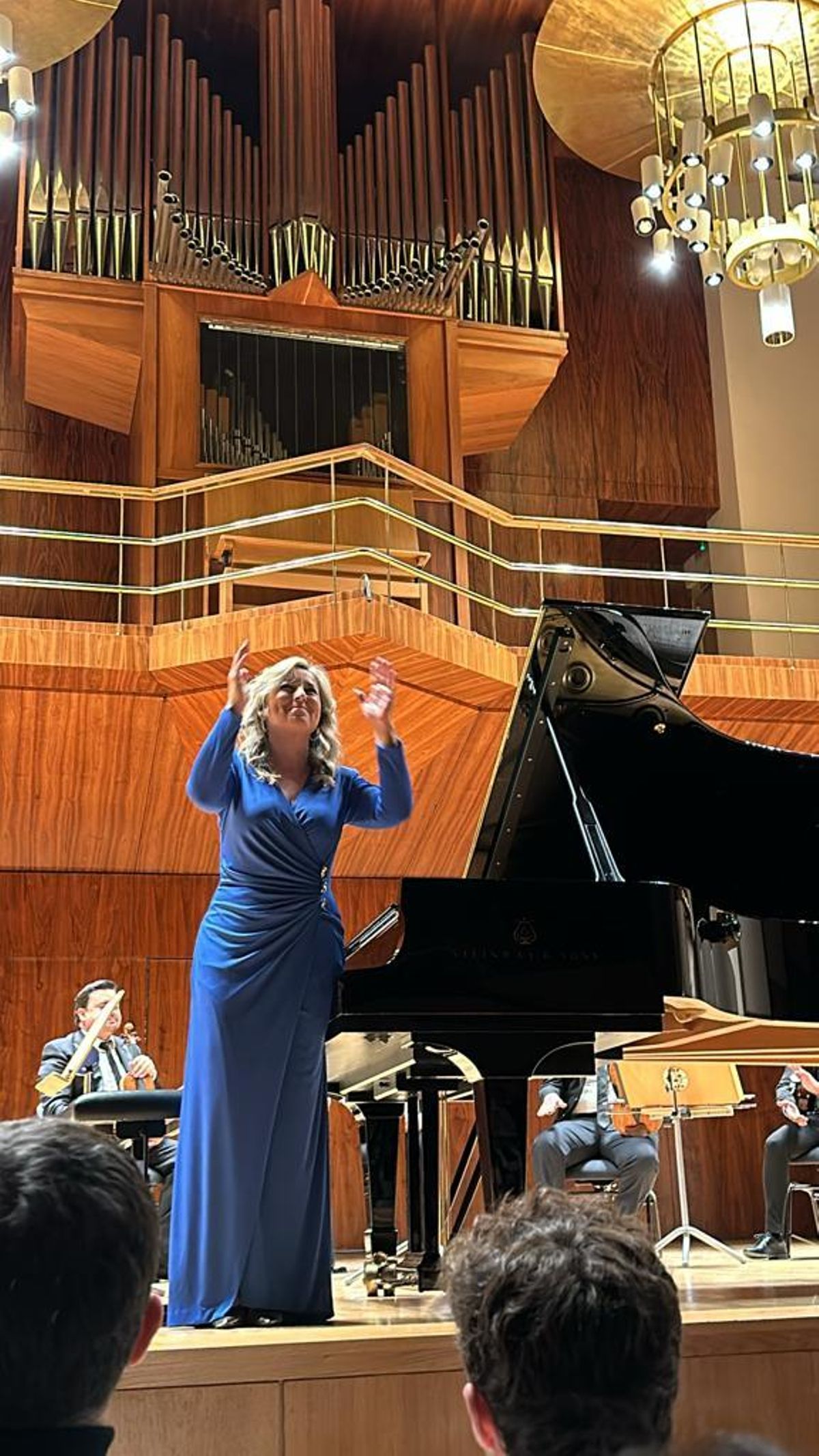 Paula Coronas, en su última actuación como solista en el Auditorio Nacional de Madrid, en 2023.