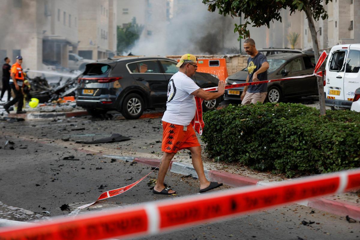 Ataque procedente de la Franja de Gaza en Ashkelon, Israel.