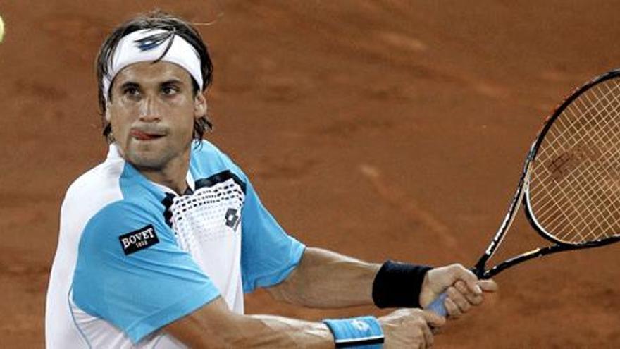 El alicantino David Ferrer, durante un partido