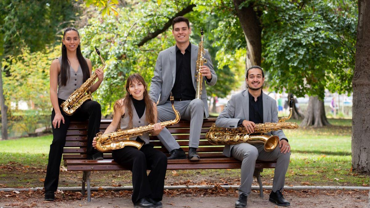 Ángela Romera, Aina Font, el zaragozano Javier Valero y Raúl Flox actuarán este domingo en la Filarmónica de Berlín.