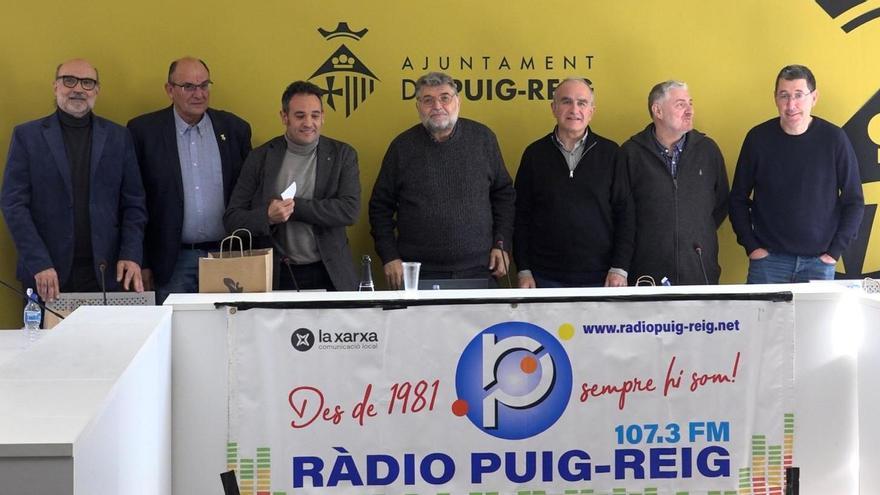 Els participants al Primer debat de l'any, a Ràdio Puig-reig