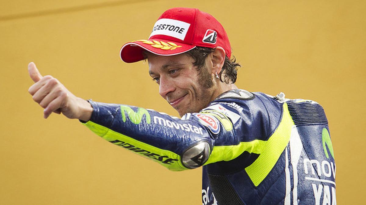 Valentino Rossi celebar el subcampeonato de MotoGP en Valencia