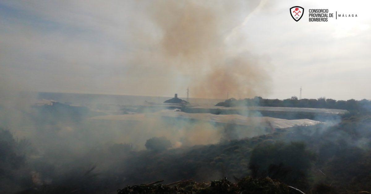 Imagen del incendio en El Morche