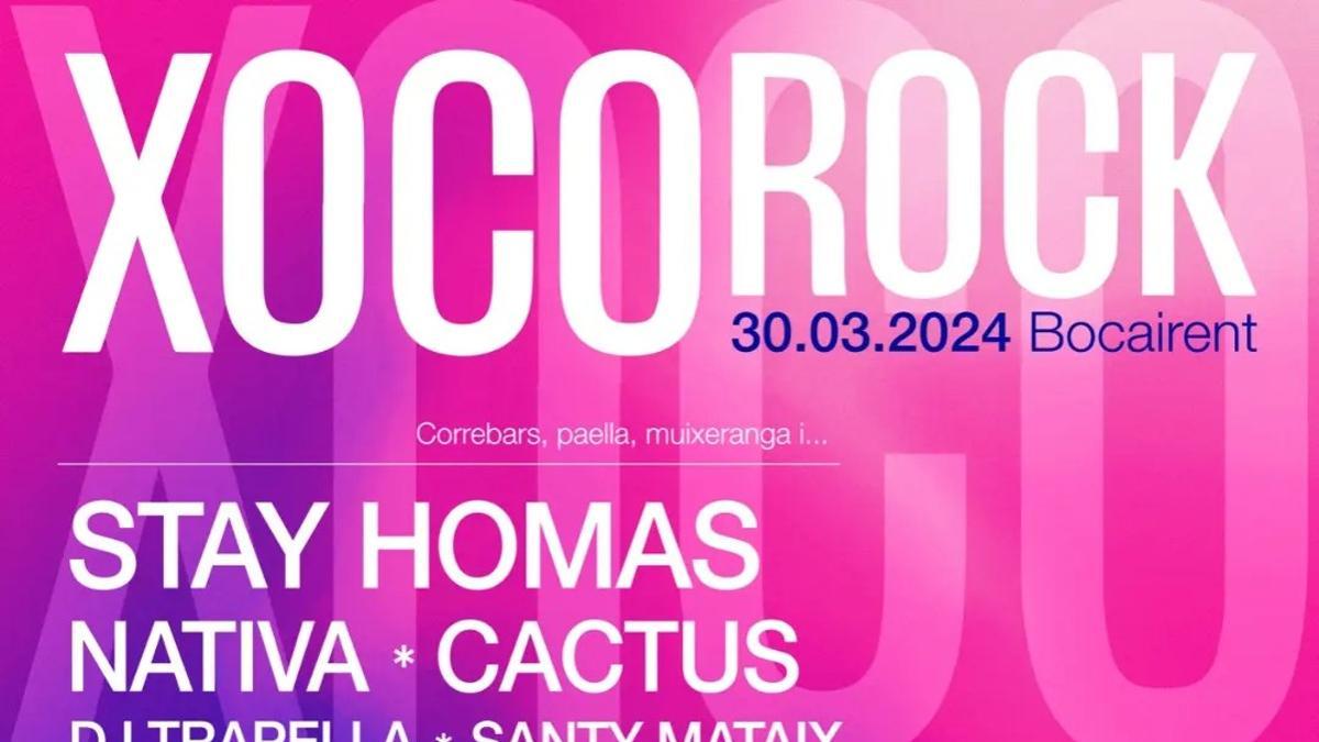Cartel del festival Xocorock de Bocairent 2024.