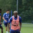 Kwasi Sibo, en un entrenamiento del Oviedo. | Irma Collín