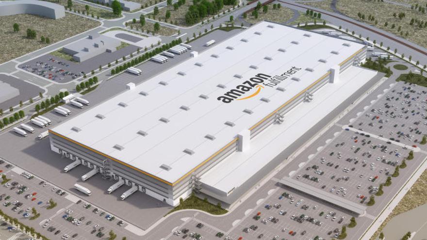 Maqueta del nou centre d&#039;Amazon a Catalunya.