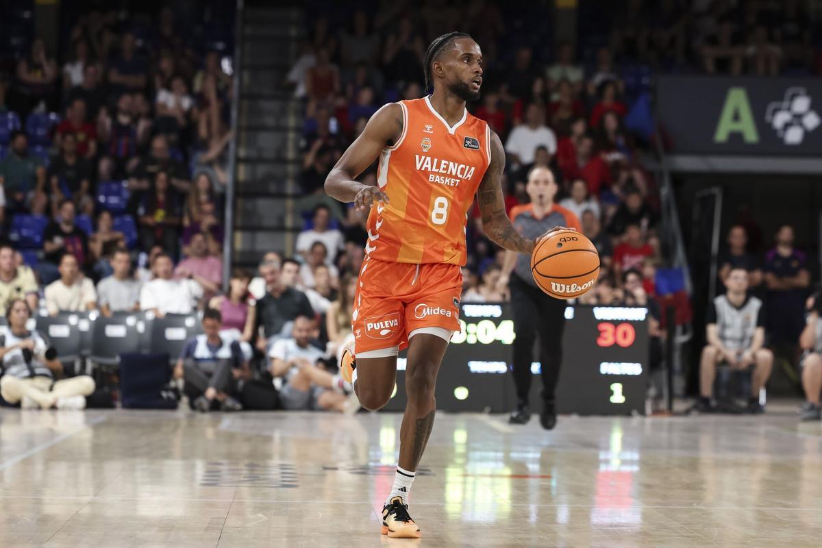 31/05/2026 Jean Montero of Valencia Basket in action during the Spanish League, Liga ACB Endesa, basketball match played between FC Barcelona and Valencia Basket at Palau Blaugrana on May 31, 2026 in Barcelona, Spain. DEPORTES Javier Borrego / AFP7 / Europa Press