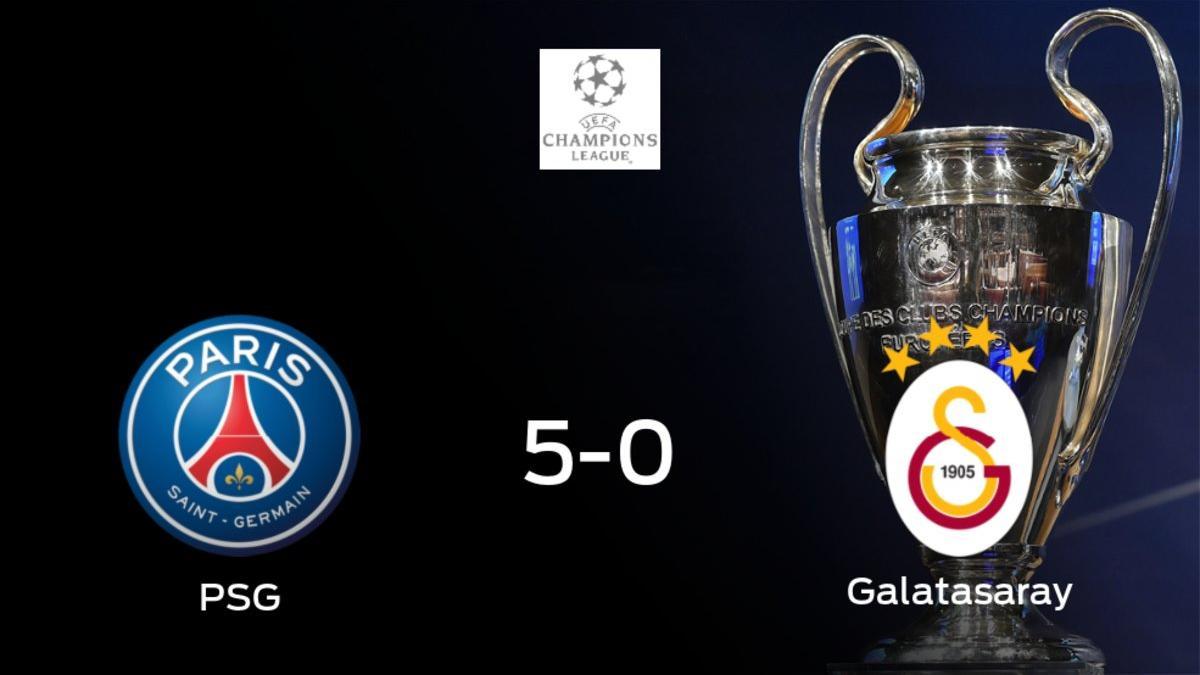 El PSG suma tres puntos tras pasar por encima al Galatasaray (5-0)