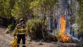 Los Bombers logran perimetrar el incendio forestal de Gavà que ha obligado a confinar a 6.000 personas