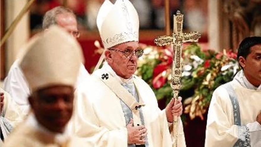 El Papa Francesc va oficiar la primera missa a la basílica de Sant Pere.